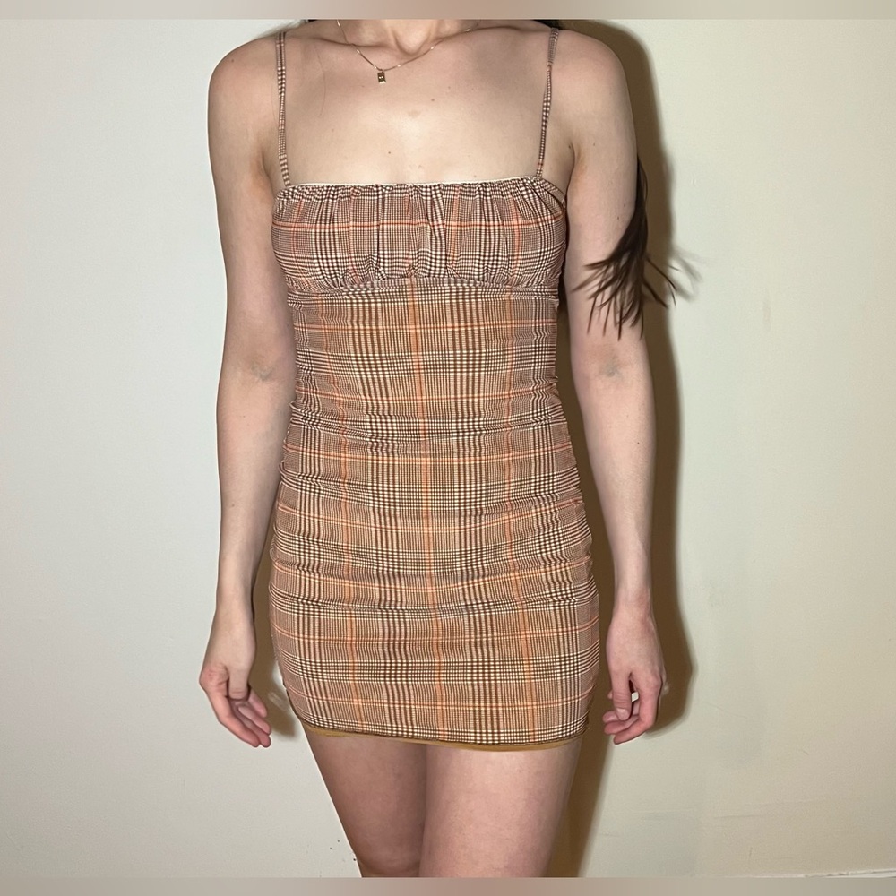 Molly Green Plaid Brown Dress